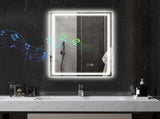 50 x 70 cm Anti-Fog LED Bathroom Mirror, with Bluetooth - Silver Tone T3398P328147