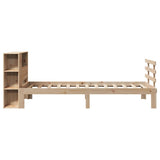 Bookcase Bed without Mattress 75x190 cm Small Single Solid Wood Pine 3322729