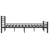 Bed Frame without Mattress Black Steel 140x200 cm 285278