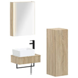 Bathroom Furniture Set 4 pcs Sonoma Oak 3407401