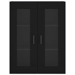 Wall Mounted Cabinets 2 pcs Black Engineered Wood 3197938