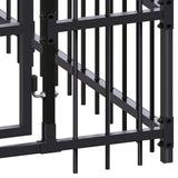 Outdoor Dog Kennel with Roof Steel 14.75 m 3097953