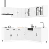 ZNTS 11 Piece Kitchen Cabinet Set Lucca White Engineered Wood 3314921