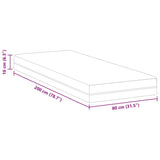 Mattress White and Grey 80 x 200 cm Memory Foam 4106324