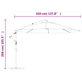 Cantilever Garden Parasol with Aluminium Pole 350 cm Terracotta 44508