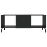 ZNTS Coffee Table Black 102x50x40 cm Engineered Wood 829317