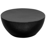 Coffee Table Hammered Aluminium 70x30 cm Black 246510