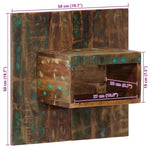 Bedside Cabinet Multicolour 50x27x50 cm Solid Wood Reclaimed 4017526