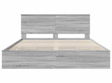 Bed Frame with Drawer Grey Sonoma 150 x 200 cm Engineer Wood 3409452