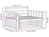 Outdoor Sofa Solid Acacia Wood White 3439126