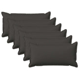 Cushion with Pillow HOUTEN 6 pcs Dark Grey Faux Linen 933806