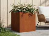Garden Planter Rusty 50 x 50 x 75 cm Weathering Steel 8005398
