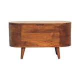 Chestnut Rounded Lid up Blanket Box IN3540