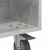 Side Table with Wheels Concrete Grey 50.5 x 50 x 30 cm 891027