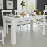 243056 Dining Table 140x80x75 cm White