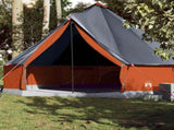 Family Tent Tipi 10-Person Grey and Orange Waterproof 94596