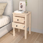 ZNTS Bedside Cabinet 40x35x61.5 cm Solid Wood Pine 813689