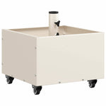 Parasol Base with Planter White 45 x 45 x 45 cm Steel 42010369