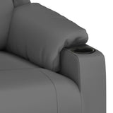 Recliner Chair Grey Faux Leather 348045