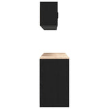 Garage Cabinets 6 pcs Black Engineered Wood 3328342