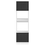 Oven Cabinets 2 pcs Lucca Black Engineered Wood 3315042