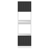 Oven Cabinets 2 pcs Lucca Black Engineered Wood 3315042