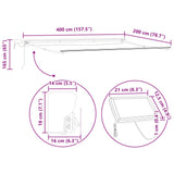 Manual Awning Frame with LEDs Brown and Anthracite 4 x 2 m 3420787