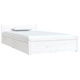 3103484 Bed Frame without Mattress with Drawers White 90x200 cm