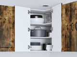 Wall Corner Cabinet LUCCA Smoked Oak 57 x 57 x 80 cm 885080