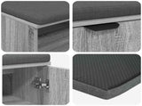 Hall Bench with Cushion with Shelf Grey Sonoma 80 x 38 x 46 cm 891509