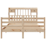 Bookcase Bed without Mattress 150x200 cm King Size Solid Wood Pine 3321940