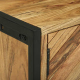 TV Cabinet Brown 110 x 30 x 50 cm Solid Acacia Wood 374111