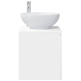 Wall-Mounted Sink Vanity High Gloss White 49.5 x 44.5 x 65 cm 890446