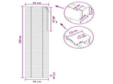 Venetian Blind White 65 x 250 cm 35 mm Solid Paulownia Wood 42015434