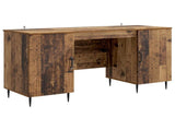 Desk with Shelf Old Wood 142.5 x 50 x 75 cm Engineered Wood 3414610
