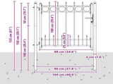 Fence Gate HORST Steel Black Lockable 42034069