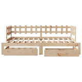 Daybed with Trundle and Drawers without Mattress 90x200 cm 3302251