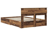 Bed Frame with Headboard Old Wood 120 x 190 cm Engineered Wood 3410009
