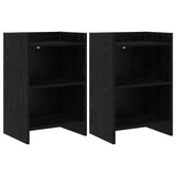Bedside Tables 2 pcs Black Oak 40 x 30 x 60 cm Engineered Wood 8010998