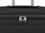 3 Piece Soft Case Trolley Set Black 91315