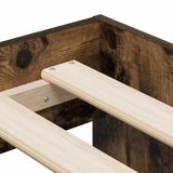 Storage Bed Frame Smoked oak 90 x 190 cm Engineered wood 3335209