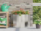 Planter Silver 60 x 30 x 50 cm Stainless Steel 883721