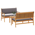 Garden Sofa Set 3 pcs Brown 75 x 45 x 38cm Solid Acacia wood 3325230