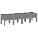 Garden Planter with Legs Light Grey 160x40x42 cm PP 367902