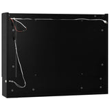 LED Bathroom Mirror Cabinet Black 80x15x60 cm MDF 323605
