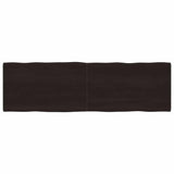 Table Top Dark Brown 200x60x cm Treated Solid Wood Live Edge 364051