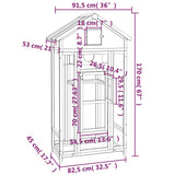 Bird House Brown 91,5x53x170 cm Solid Wood Pine 172252