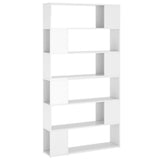 Book Cabinet Room Divider High Gloss White 100x24x188 cm 3082077