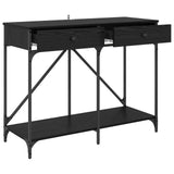 Console Table Black Oak 100 x 39 x 78.5 cm Engineered Wood 882808