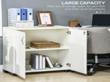 Two-Tier Locking Office Storage Cabinet - White T3398P340990